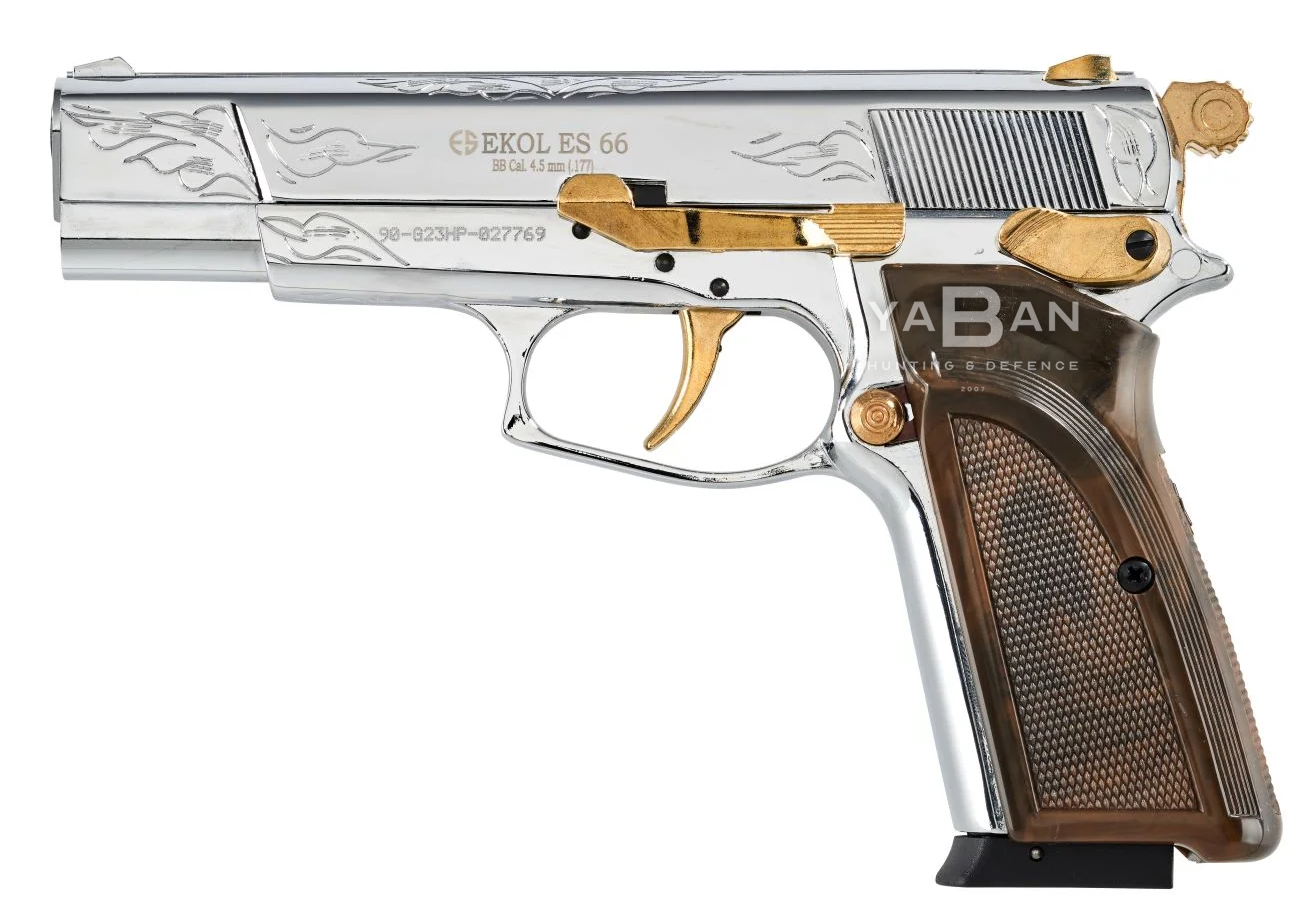 EKOL ES 66 PARLAK BEYAZ İŞLEMELİ HAVALI TABANCA