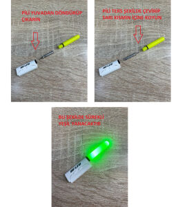 Effe HG2430 Led Olta Fosforu Şarjlı Yeşil