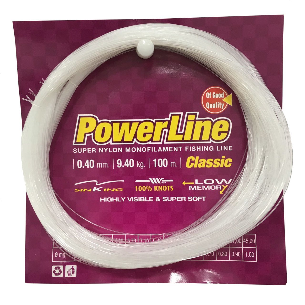 Powerline Classıc 100 m. Poşet Misina 0,150 mm