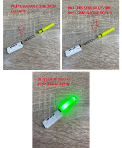 Effe HG2431 Şarjlı Led Olta Fosforu Seti Yeşil