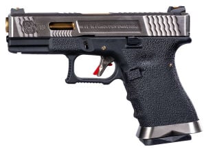 WE GLOCK 19 T3 CUSTOM SILVER BLOWBACK AIRSOFT TABANCA