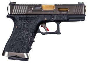 WE GLOCK 19 T3 CUSTOM SILVER BLOWBACK AIRSOFT TABANCA