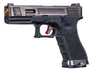 WE GLOCK 19 T3 CUSTOM SILVER BLOWBACK AIRSOFT TABANCA