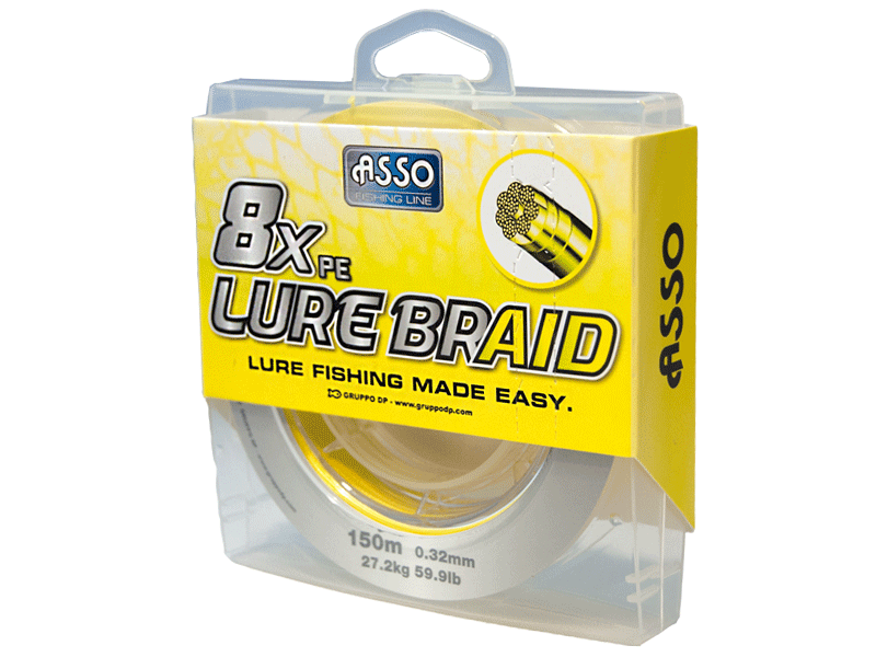 ASSO PE 8X LURE BRAID 150 MT İP MİSİNA NO: 0,12MM / 150MT. / 18,20 LB