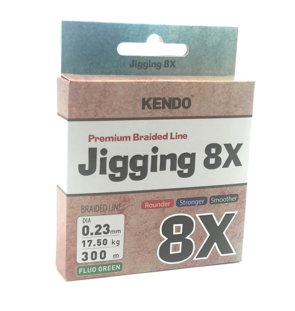 Kendo Jigging 8X Flash 300 mt Örgü İp (FLUO GREEN) 0,34mm