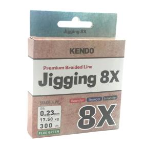 Kendo Jigging 8X Flash 300 mt Örgü İp (FLUO GREEN) 0,34mm