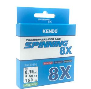 Kendo Spınnıng 8X Fıghtıng 150 mt Örgü ip (Apple Green) 0,21mm