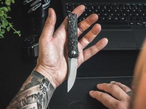 Böker Plus Kwaiken Compact Flipper Marble Carbon Çakı