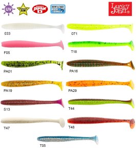 Lucky John S-Shad Tail 3.8'' 9.65 cm Silikon Yem PA16