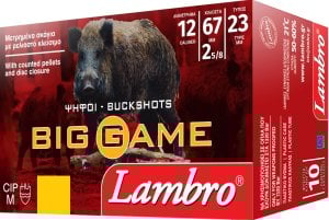 LAMBRO BIG GAME BUCKSHOT 11/0 9 PELLETS - 12 CAL