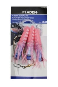 FLADEN SABIKI ROBBAN OCTOPUS  N.8/0 90M PEMBE 3K