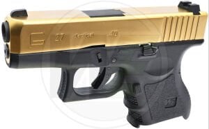 WE GLOCK 27 GEN3 TITANIUM GOLD BLOWBACK AIRSOFT TABANCA