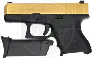 WE GLOCK 27 GEN3 TITANIUM GOLD BLOWBACK AIRSOFT TABANCA