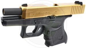 WE GLOCK 27 GEN3 TITANIUM GOLD BLOWBACK AIRSOFT TABANCA