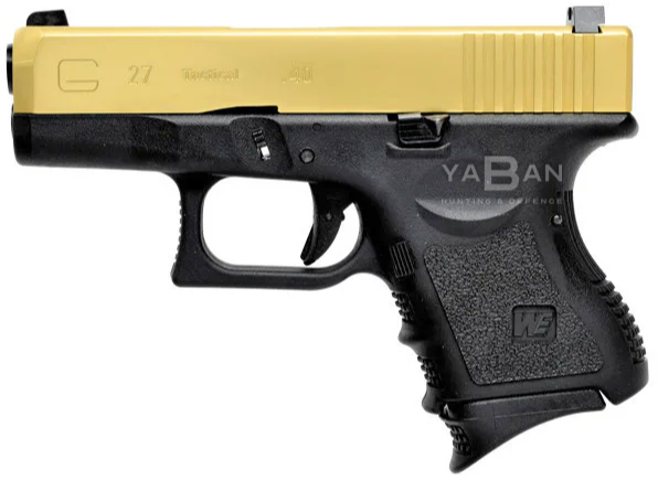 WE GLOCK 27 GEN3 TITANIUM GOLD BLOWBACK AIRSOFT TABANCA