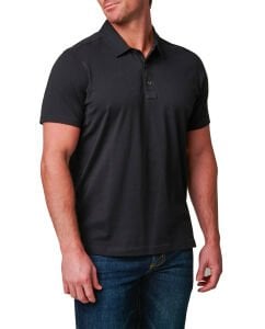 5.11 ARCHER SLEEVE POLO 2.0 BLACK T-SHIRT
