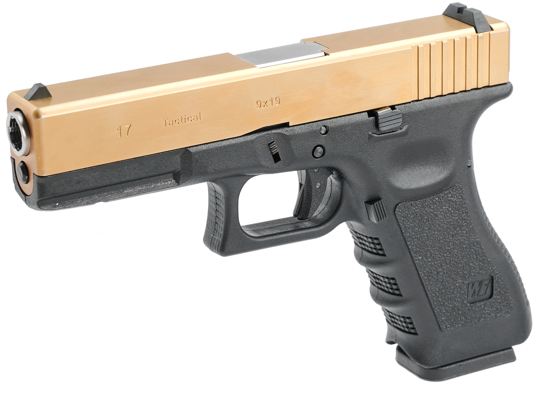 WE GLOCK 17 GEN3 TITANIUM GOLD BLOWBACK AIRSOFT TABANCA