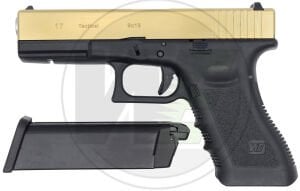 WE GLOCK 17 GEN3 TITANIUM GOLD BLOWBACK AIRSOFT TABANCA