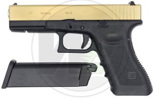 WE GLOCK 17 GEN3 TITANIUM GOLD BLOWBACK AIRSOFT TABANCA