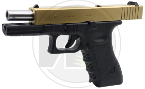 WE GLOCK 17 GEN3 TITANIUM GOLD BLOWBACK AIRSOFT TABANCA