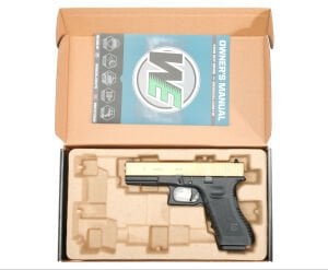 WE GLOCK 17 GEN3 TITANIUM GOLD BLOWBACK AIRSOFT TABANCA