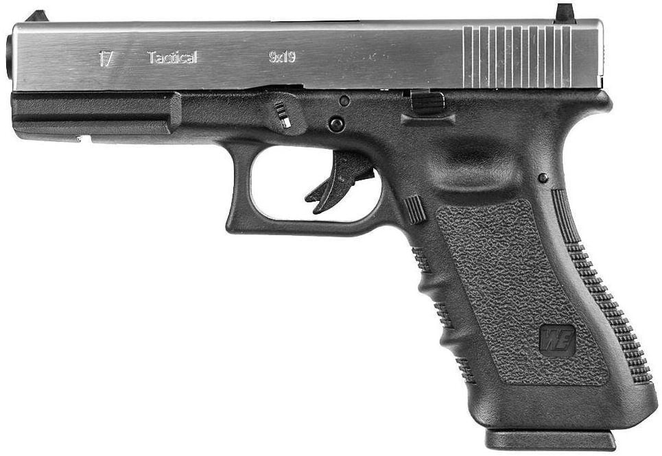 WE GLOCK 17 GEN3 SILVER BLOWBACK AIRSOFT TABANCA