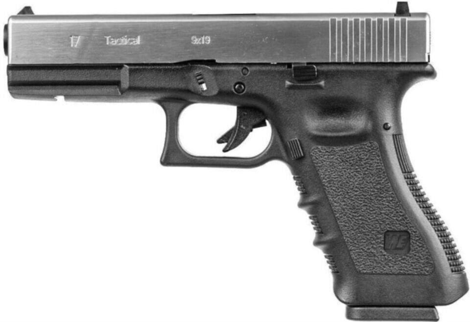 WE GLOCK 17 GEN3 SILVER BLOWBACK AIRSOFT TABANCA
