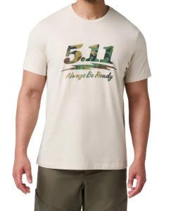 5.11 WOODLAND MOTO LOGO SAND DUNE T-SHIRT