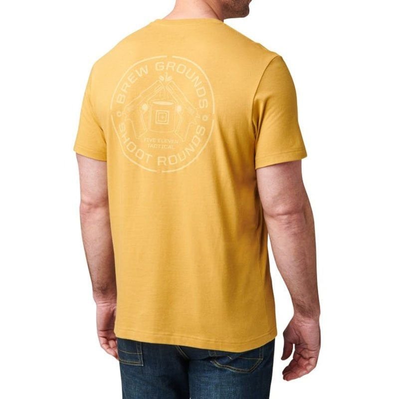 5.11 BREW GROUNDS TEE OLD GOLD T-SHIRT