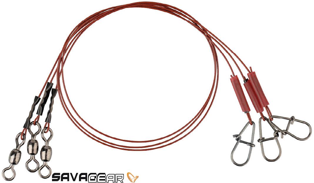Savage gear Blood49 Trace 30 cm 0.48 mm 11 kg Swivel/Needle Snap 3 Adet