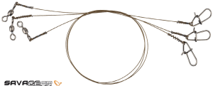 Savage gear Raw49 Uncoated Trace 20 cm 0.27 mm 7 kg Swivel/Needle Snap 3 Adet
