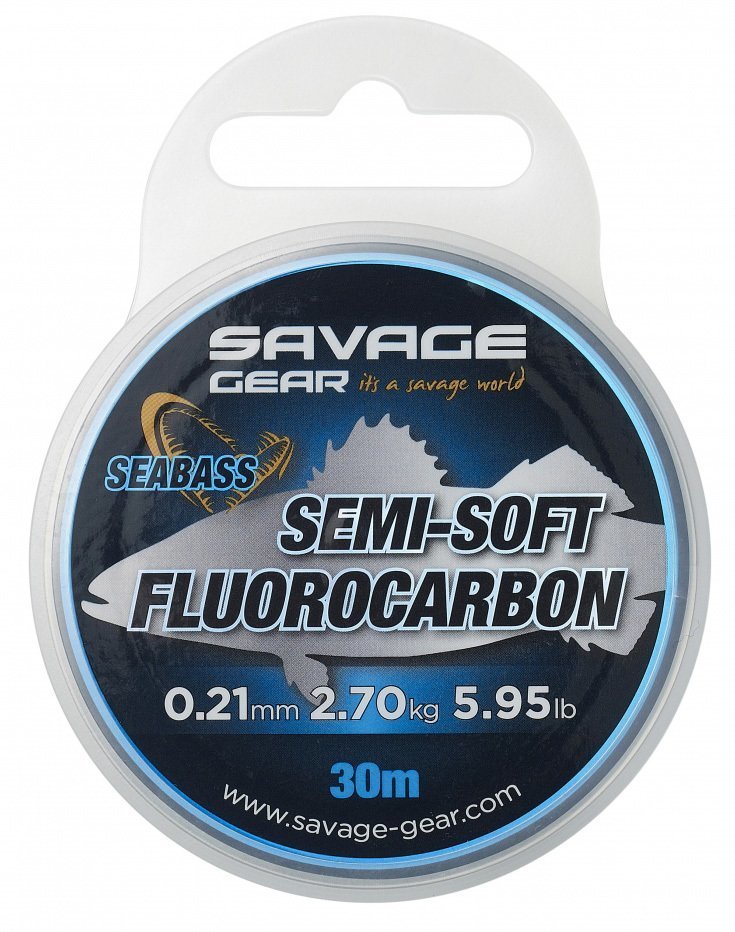 Savage Gear Semi-Soft Fluorocarbon Seabass 30 M Clear 0.25 MM 3.66 KG 8.06 LB