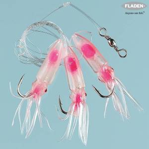 Fladen Pink Squid 3 Köstek Hazır Takım 2/0