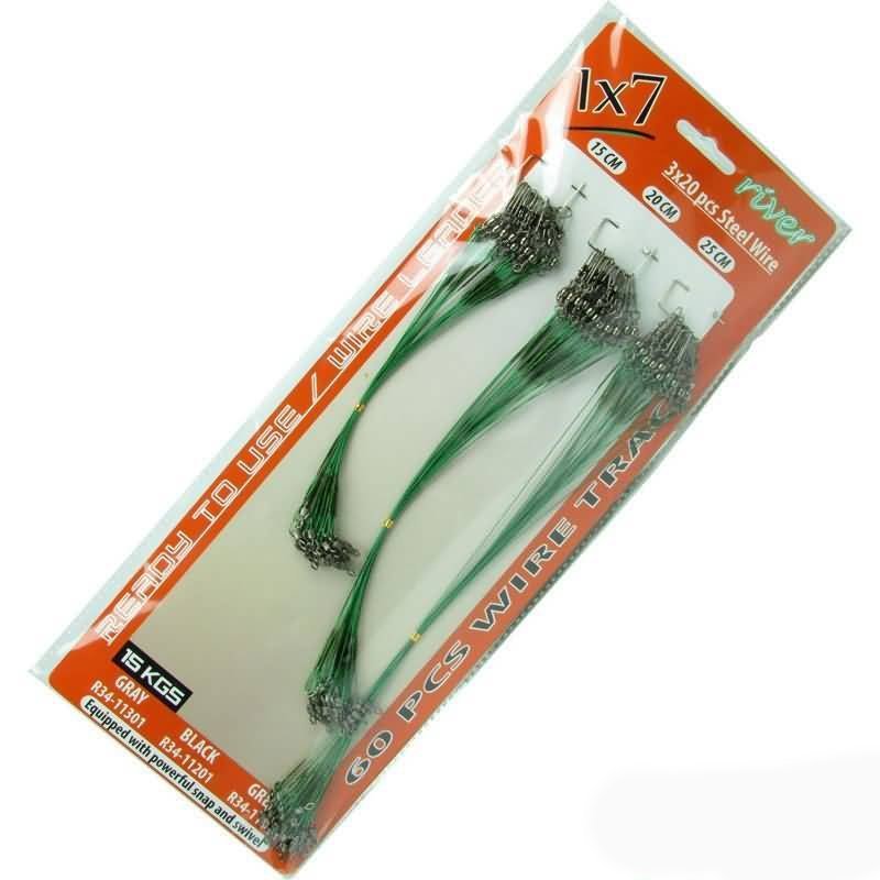 River Çelik Tel Kartela 15/20/25 cm 60P Yeşil