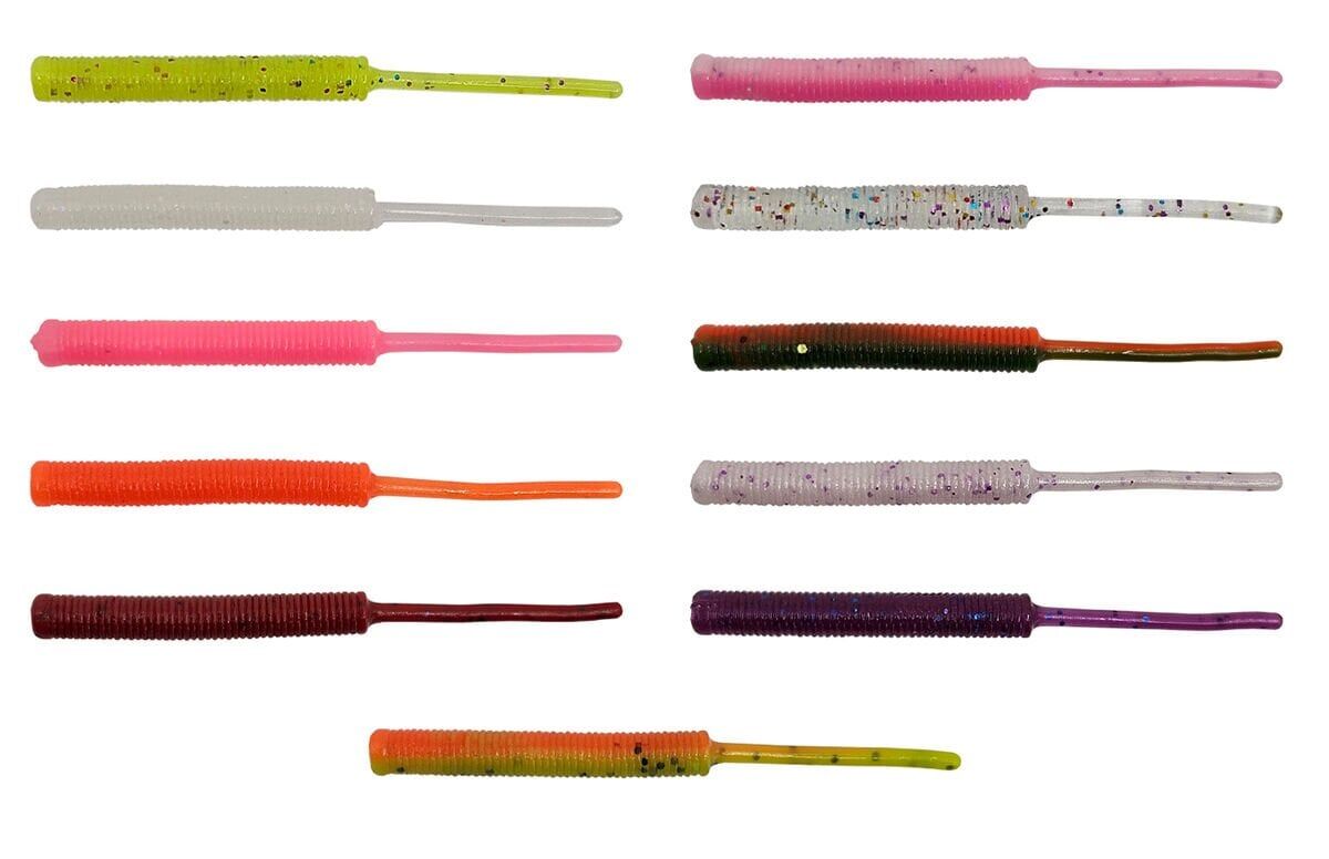 Kendo Fire Worm Lrf Silikonu 5cm 18 Adet Light Orange/Light Green
