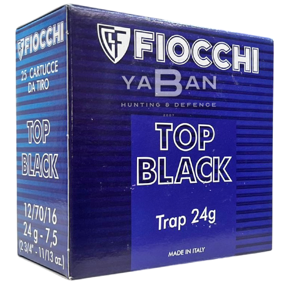 FIOCCHI TOP BLACK 24 GR. NO:7,5 TRAP FİŞEĞİ - 12 CAL.