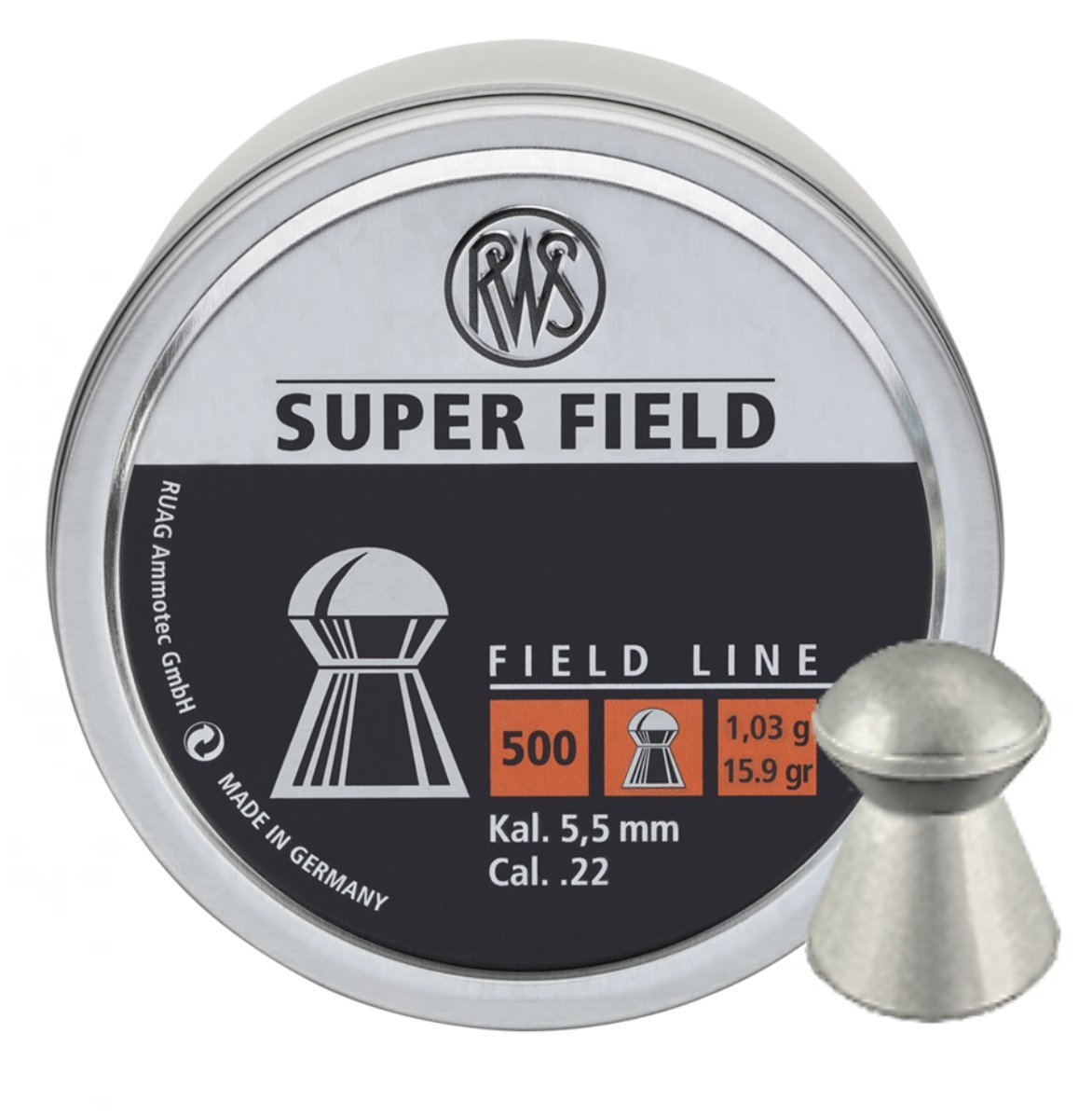 RWS SUPER FIELD 1,03 GR 5,5 MM SAÇMA 500 ADET