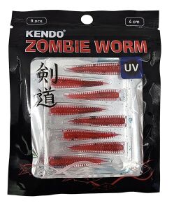 Kendo Zombie Worm Lrf Silikonu 4cm 8 Adet Pearl Pink