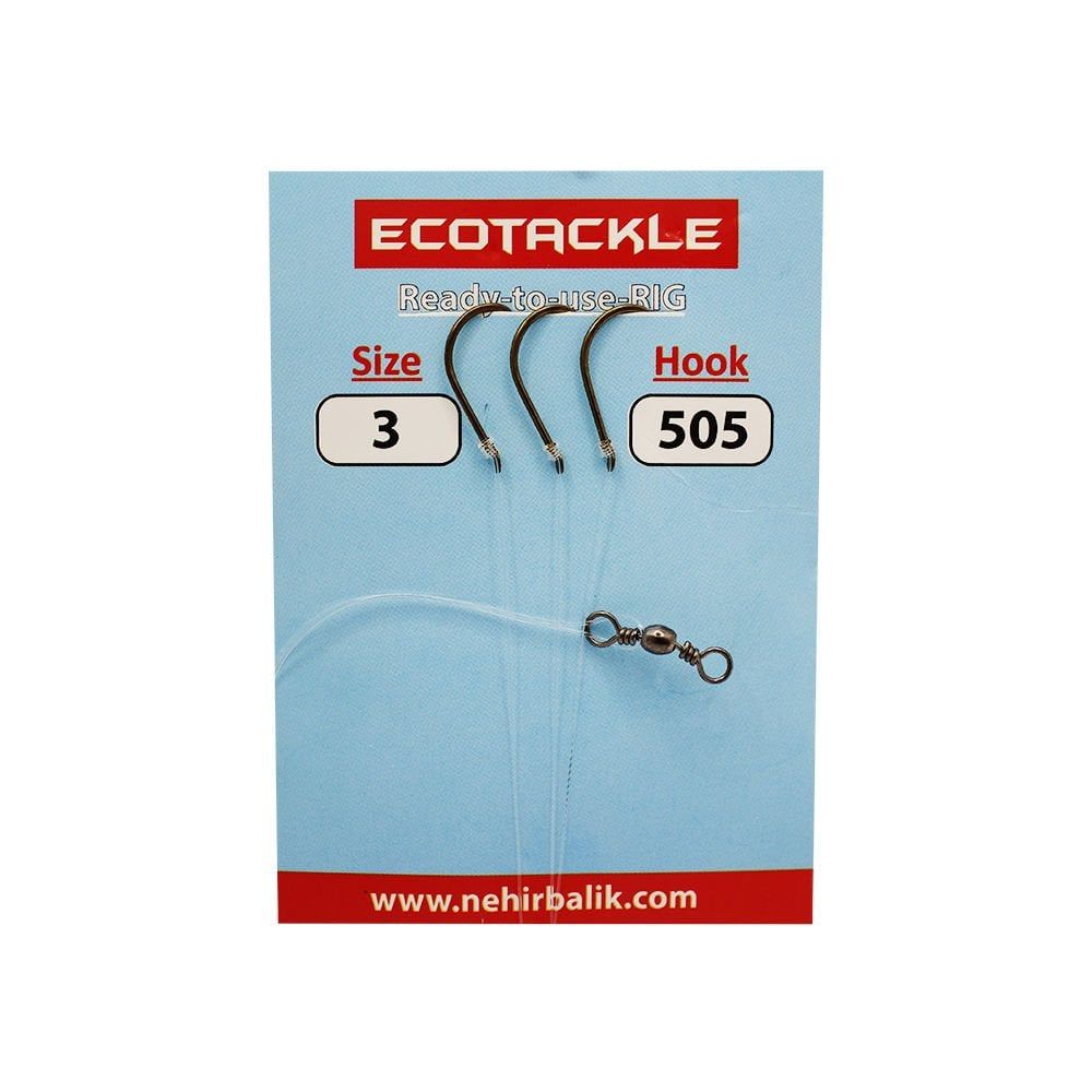 Ecotackle Fırdöndülü Yemli Takım 505 Bronz 3 İğne 4