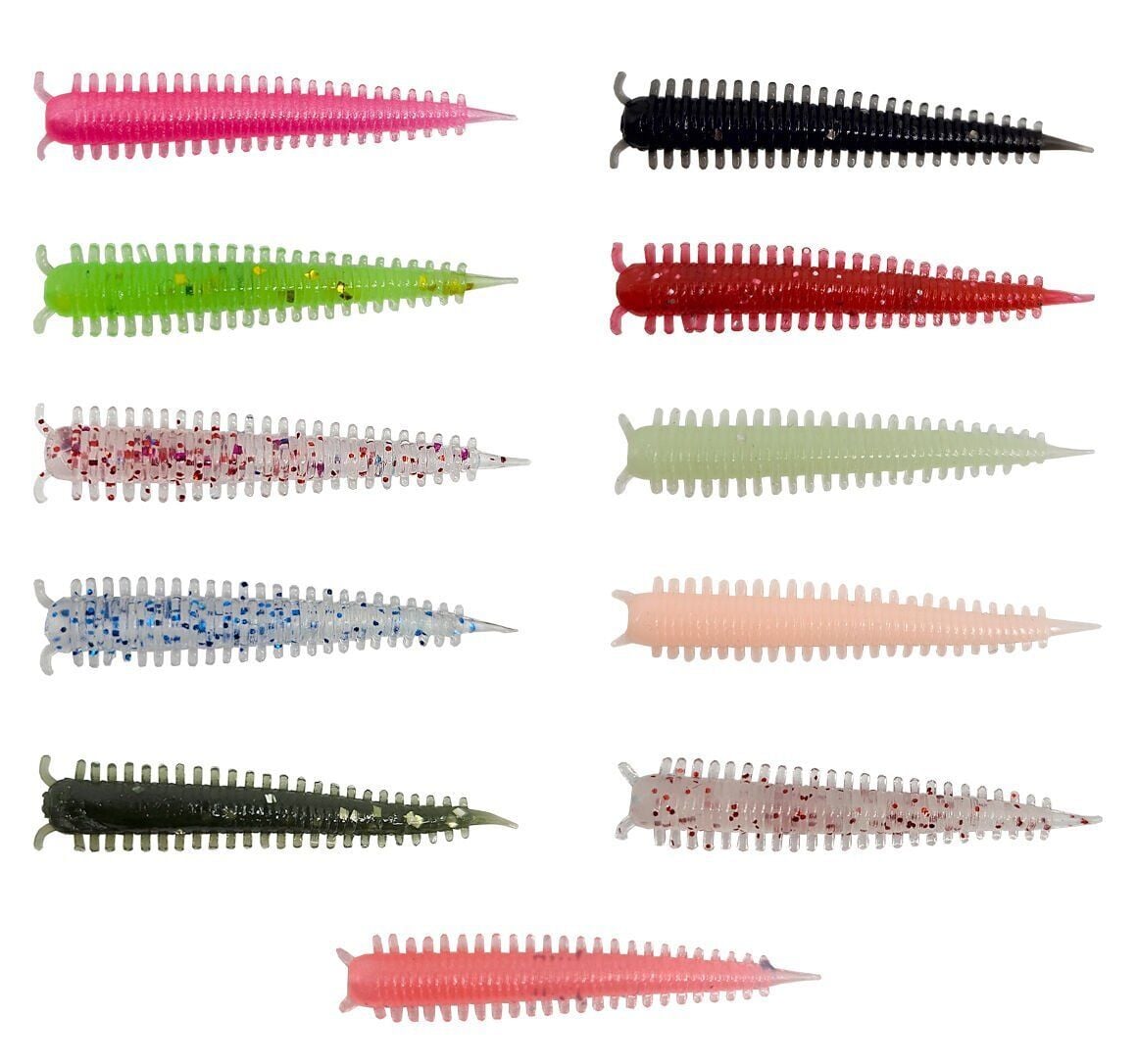 Kendo Zombie Worm Lrf Silikonu 4cm 8 Adet Green Glitter