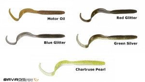 Savage gear LB Rib Worm 110 mm 8 Adet Suni Yem Red Glitter