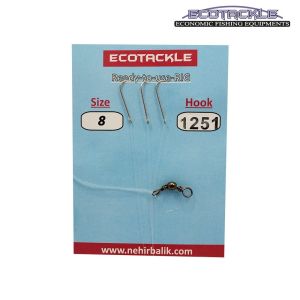 Ecotackle Fırdöndülü Yemli Takım 1251 3 İğne 1/0