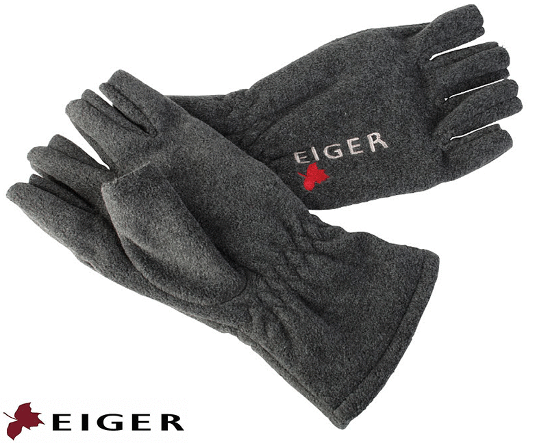 Eiger Fleece Glove Half Fingers Dark Grey XL