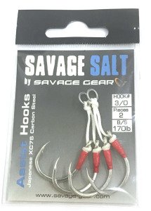 Savage gear Eyed Asist Hook  4 Adet 2-0 Double  150lbs