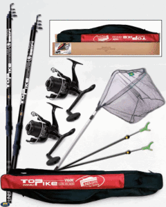 Lineaeffe Top Pike 2 Rod 2 Reel Rod Cover 1Alu Net 2 Rod Stand