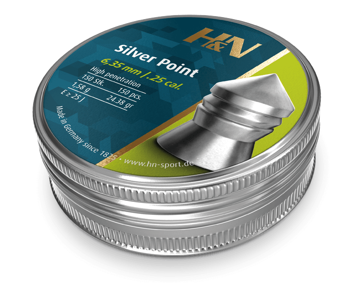 H&N SILVER POINT 24.38 GRAIN 6.35 MM SAÇMA / 150 ADET