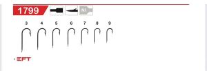 EFT Hook 1799 Beyaz Düz İğne 100 Adet 1