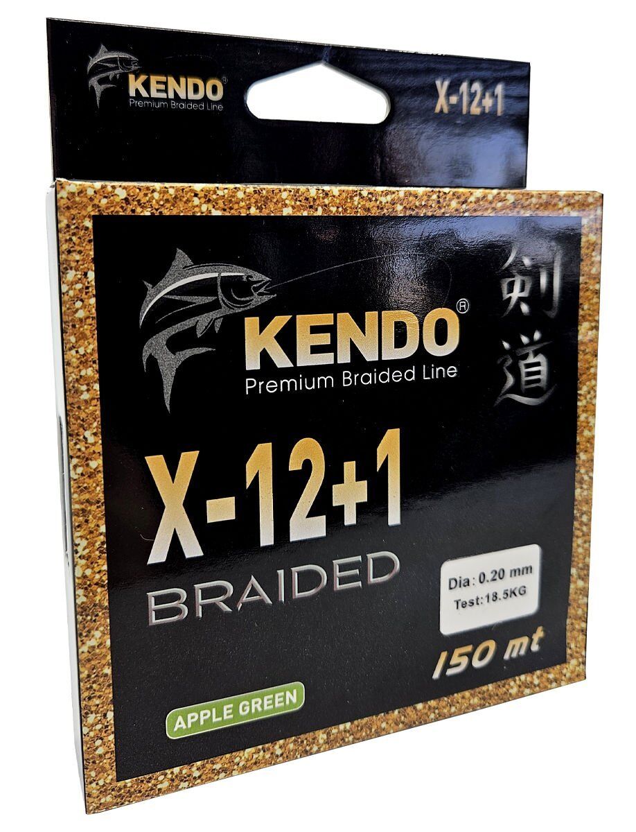 Kendo X-12+1 Braided 150m Apple Green Örgü İp 0,16mm