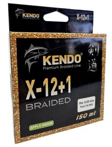 Kendo X-12+1 Braided 150m Apple Green Örgü İp 0,16mm