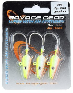 Savage gear Sandeel Jig Head 16g 3/0 - 3 Adet Lemon Back